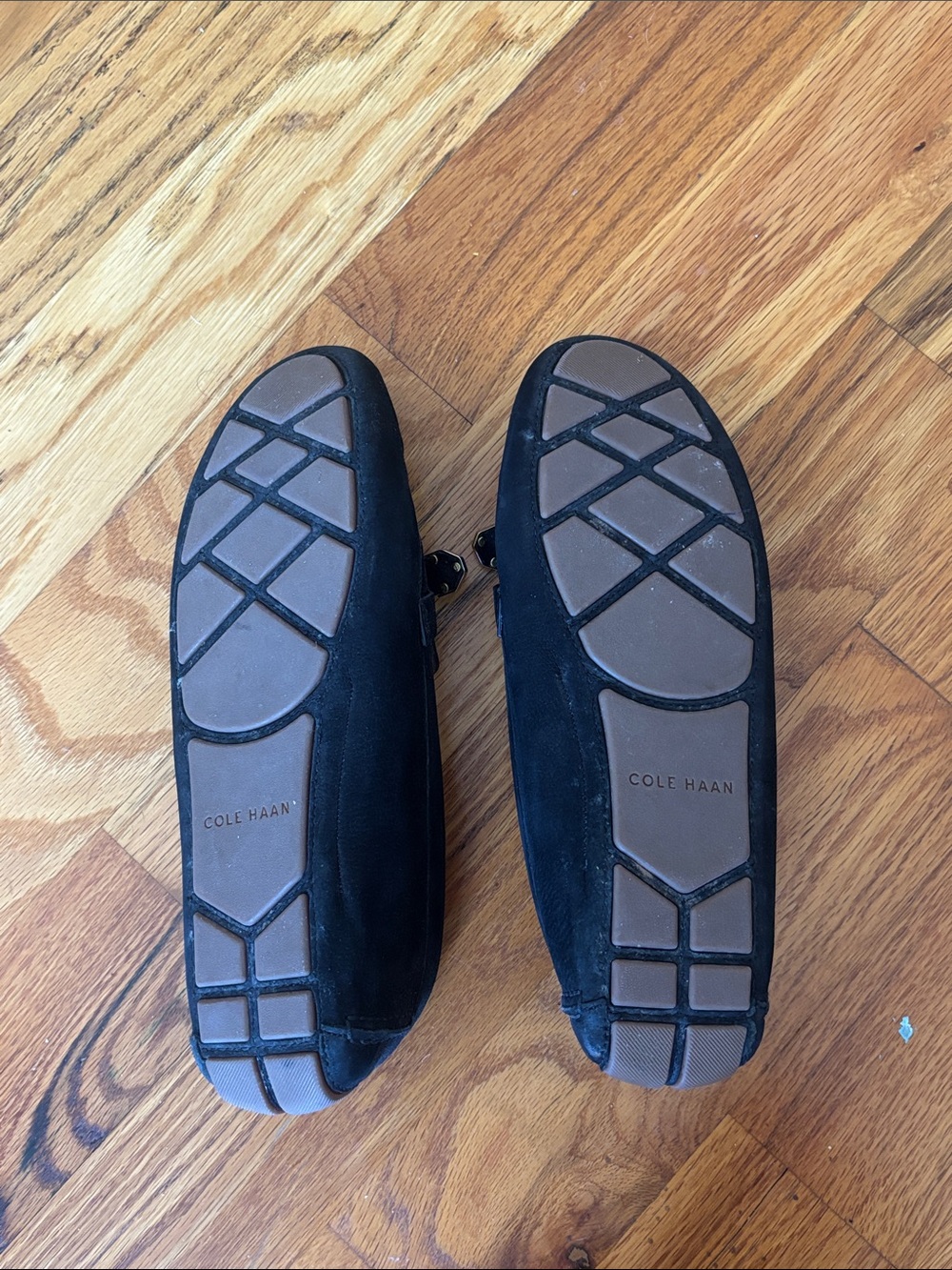 Cole Haan Black Suede Slip-On Loafers/Driving Shoes - Picture 2 of 3